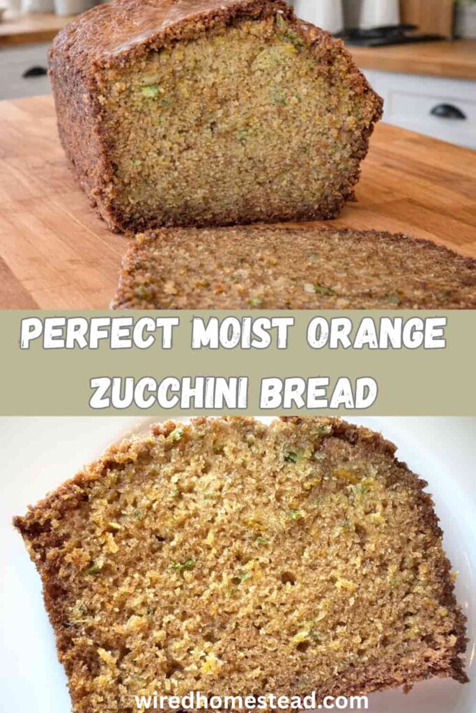 Pinterest Pin for Orange Zucchini Bread